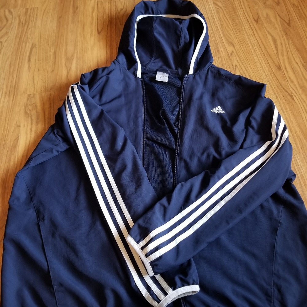 Youth Navy Adidas Windbreaker